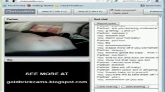 Chatroulette girl gets naked on cam